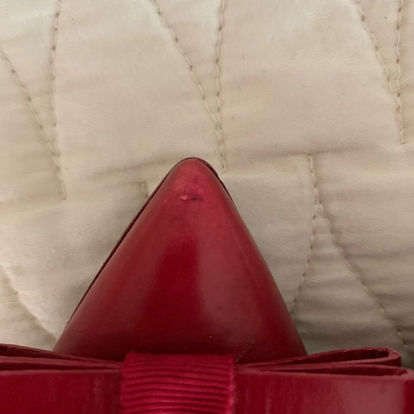 J. Crew Red VIV flats with bow detail - Picture 3 of 12